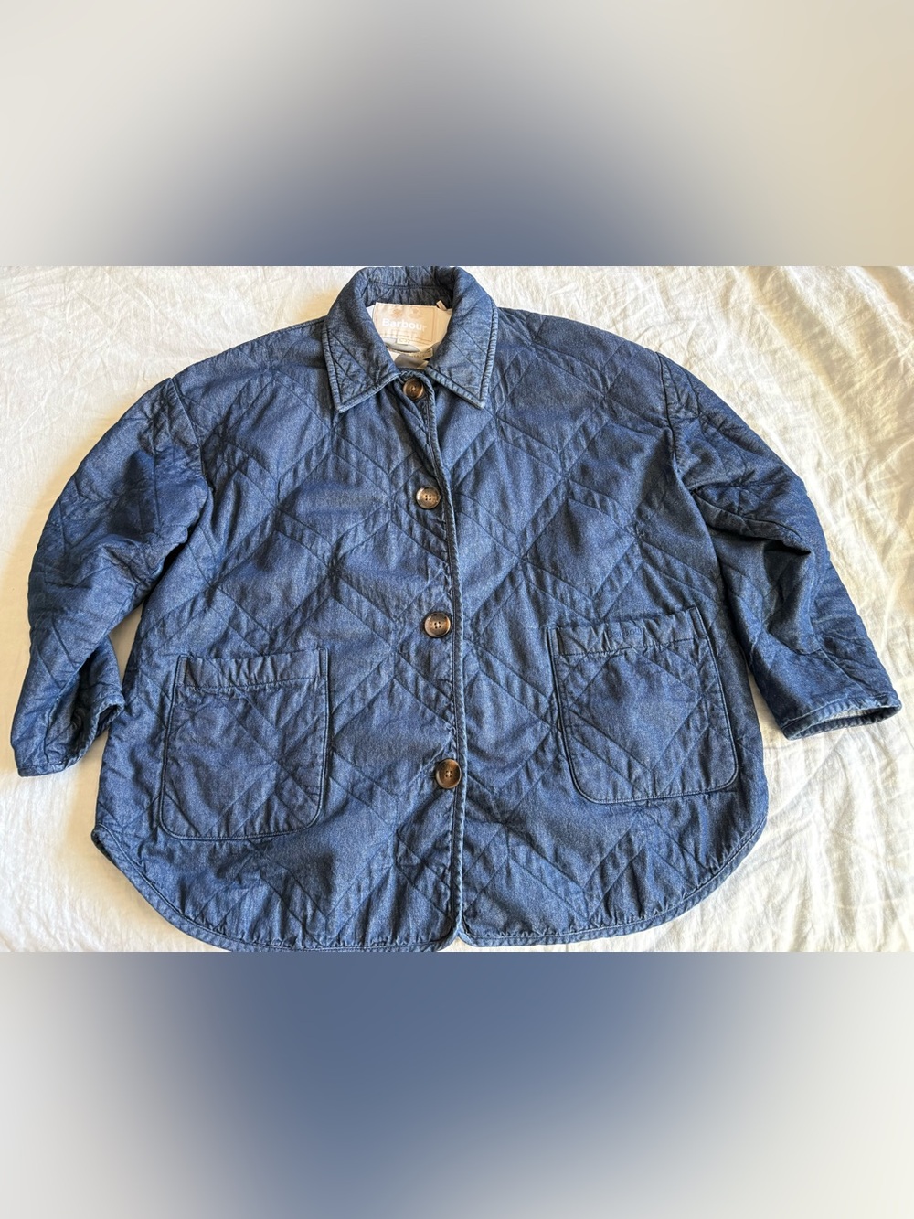 Barbour Barrhead Quilted Denim-Blue Women's Jacket